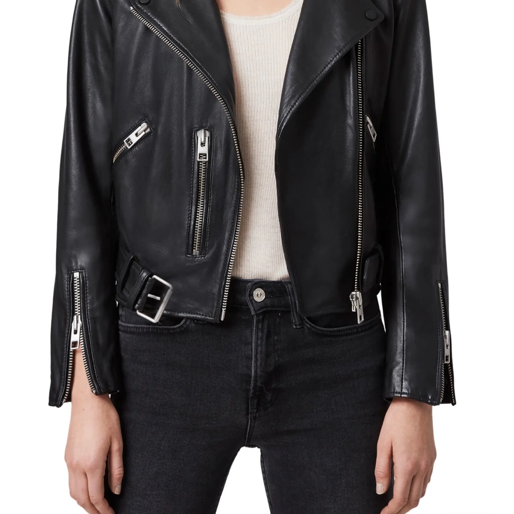 Nwot All Saints Balfren Leather Moto Jacket